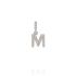  Letter M shaped pendant with cubic zirconia