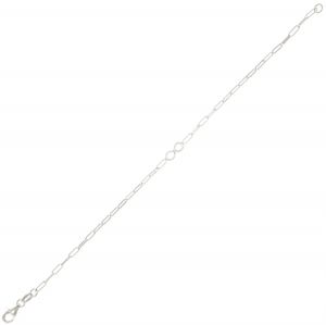 Rectangular chain bracelet with infinity