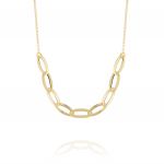 Nine openwork ovals necklace - gold plated