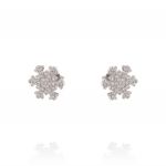 Ice crystal snowflake earrings
