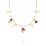 Necklace Christmas pendants - gold plated