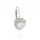 Heart shaped cubic zirconia earrings with cubic zirconia frame and lever back closure 
