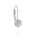Flower shaped cubic zirconia earrings with lever back closure
