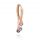 Hoop earrings with three colored cubic zirconia - rosé plated 