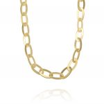 Necklace with oval rings chain - gold plated