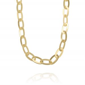 Collana ad anelli ovali lucidi - placcato oro