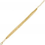 10 rectangular chains bracelet - gold plated