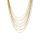 10 rectangular chains necklace - gold plated