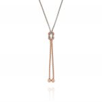 Fope necklace with marine knot - rosé and rhodium plated