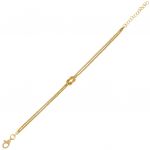 Two fope wire bracelet with marine knot - gold plated