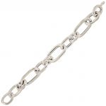 Bracelet with 4 mm thick link chain of two different sizes that alternate