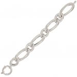 Bracelet with 5 mm thick link chain of two different sizes that alternate