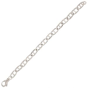 Bracelet with crossbar link chain with lobster clasp closure