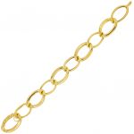 Bracelet oval link chain of different sizes that alternate - gold plated