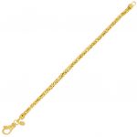 5x5 mm byzantine chain bracelet - gold plated