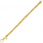 6x6 mm byzantine chain bracelet - gold plated