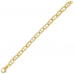 Crossbar link chain bracelet with lobster clasp closure - gold plated