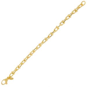 Stirrups bracelet long 17 cm - gold plated