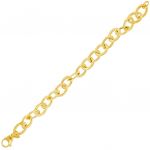 Bracelet with oval links chain - gold plated 