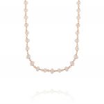 Natural pearls necklace - rosé plated