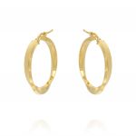 Twisted hoop earrings - gold plated