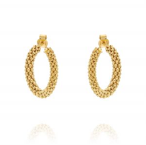 Hoop fope earrings - gold plated
