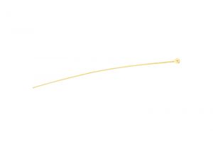 Headpin with small ball 0,5 mm - gold plated - 10 items