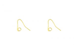 Drop hook earwire - gold plated - 3 pairs
