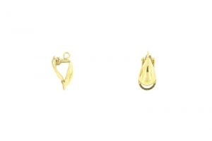Clip-on earring findings - gold plated - 1 pair