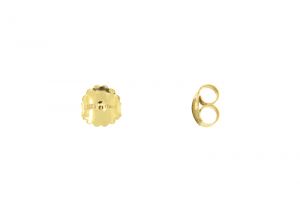 Big scrolls earring back - gold plated - 4 items