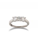 Trilogy ring with cubic zirconia - small