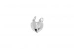 Broken heart domed pendant - small