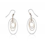 Ovals earrings with diamond cut - color variable
