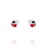 Little paws ladybug earrings with enamel