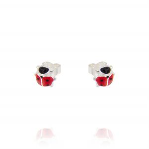 Little paws ladybug earrings with enamel
