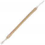 Three fope chains bracelet with three colors - 3 mm 