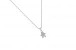 Necklace with baby boy and cubic zirconia