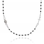 D&G rosary necklace with black stones