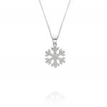 Snowflake necklace with cubic zirconia