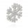 Snowflake shaped earrings with cubic zirconia