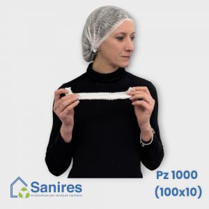 Cuffietta monouso clip in TNT bianca CTN 1000 Pz (100x10)