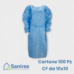 Camice Monouso in TNT 30g DM Cat. I azzurro CTN 100 pz ( 10x10)