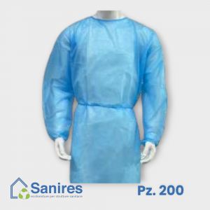 Camice visitatore Monouso in TNT 25g DM Cat. I azzurro CTN 200 pz 