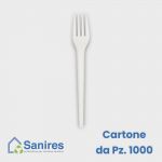 Forchette standard bianche in bioplastica CTN 1200 PZ (50x24)