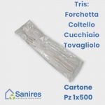 Tris riutilizzabile in PP + tovagliolo 1v 29X29CM CTN 500 Pz (1x500)