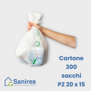 Sacchi 50x60 biodegradabili e compostabili CTN 300 Pz (20x15)