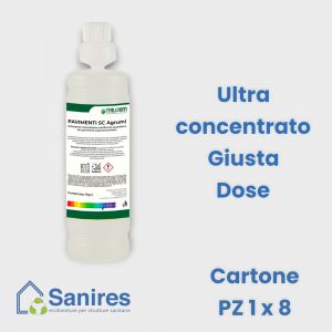 Detergente pavimenti giusta dose ultra concentrato profumo agrumi Lt. 1 CTN 8 Pz (1x8)