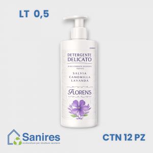 Florens detergente intimo delicato Salvia,Camomilla e Lavanda 500 Ml c/pompetta  CTN 12 Pz (1x12)