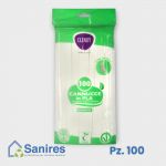 Cannucce monouso in PLA pieghevoli con snodo bianche imb. sing