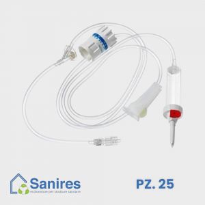 Deflussore c/regolatore di flusso SaniFlow 60 gocce 5-250 Ml/h CF 25 PZ